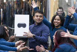 Release of Apple Vision Pro headset in New York