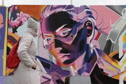 Street art exhibition in Moscow
