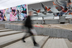 Street art exhibition in Moscow