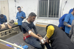 Gaza Strip in aftermath of Israeli airstrike