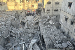 Gaza Strip in aftermath of Israeli airstrike