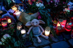 Tributes at the site of the Magdeburg Christmas market ramming attack