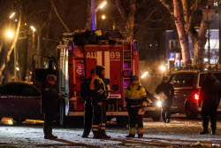 Multiple vehicle collision in Moscow