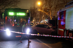 Multiple vehicle collision in Moscow