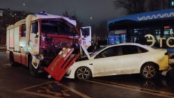 VIDEO. Multiple vehicle collision in Moscow