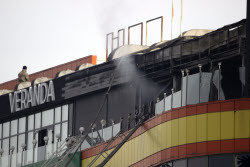 Explosion starts shopping centre fire in Vladikavkaz