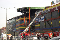 Explosion starts shopping centre fire in Vladikavkaz