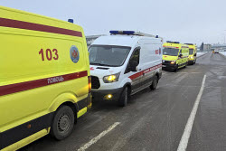 Доставка в Москву пострадавших в авиакатастрофе под Актау