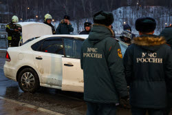 Падение автомобиля в реку в Москве