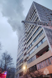 Пожар в жилом доме на Будайском проезде в Москве