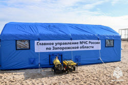 Oil spill cleanup in Zaporozhye Region