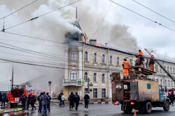 Пожар в военном госпитале в Туле