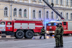 Пожар в военном госпитале в Туле