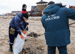 Уборка мазута в Запорожской области