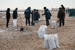 Уборка мазута в Запорожской области