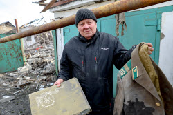 Damage from military strike on Makeyevka, Russia