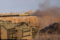 Тренировка экипажей БМП-3 в Херсонской области