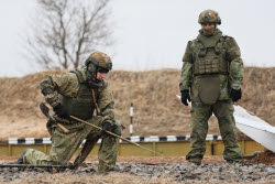 Подготовка военнослужащих инженерно-саперного соединения в Ростовской области