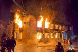 Fire hits Untsukul town hall in Dagestan, Russia