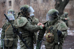 Работа военнослужащих инженерно-саперного батальона в ДНР