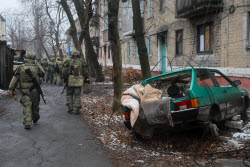 Работа военнослужащих инженерно-саперного батальона в ДНР