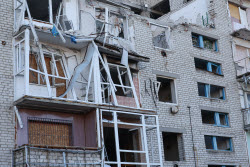 Последствия обстрелов Токмака 
