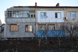 Последствия обстрелов Токмака 