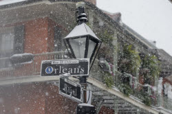 Rare snowstorm hits New Orleans, Louisiana