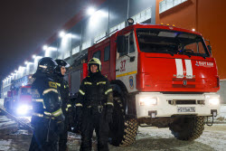 Пожар в логистическом комплексе в Клину