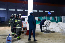 Пожар в логистическом комплексе в Клину