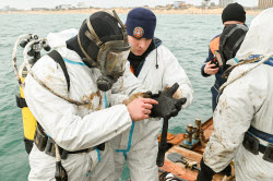 Seabed clean-up in Anapa, Russia