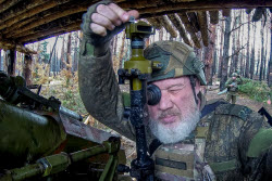 Don Cossack squad in Kherson Region, Russia
