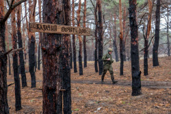 Don Cossack squad in Kherson Region, Russia