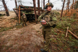 Don Cossack squad in Kherson Region, Russia