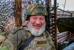 Don Cossack squad in Kherson Region, Russia