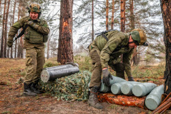 Don Cossack squad in Kherson Region, Russia