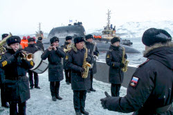 Russian nuclear-powered submarine Arkhangelsk arrives in Zaozyorsk