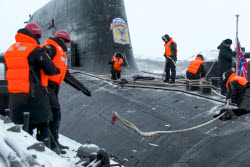 Russian nuclear-powered submarine Arkhangelsk arrives in Zaozyorsk