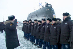 Russian nuclear-powered submarine Arkhangelsk arrives in Zaozyorsk