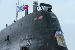 Russian nuclear-powered submarine Arkhangelsk arrives in Zaozyorsk