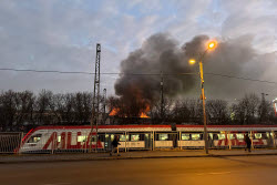 Fire in northwestern Moscow
