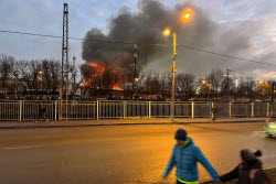 Fire in northwestern Moscow