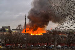 Fire in northwestern Moscow