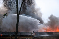 Fire in northwestern Moscow