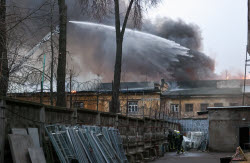 Fire in northwestern Moscow