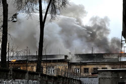 Fire in northwestern Moscow