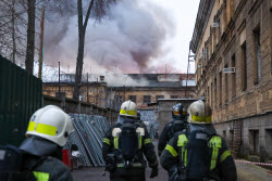 Fire in northwestern Moscow