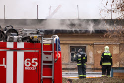 Fire in northwestern Moscow