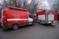 Fire in northwestern Moscow