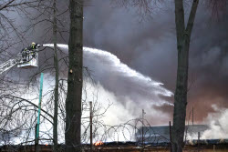 Fire in northwestern Moscow